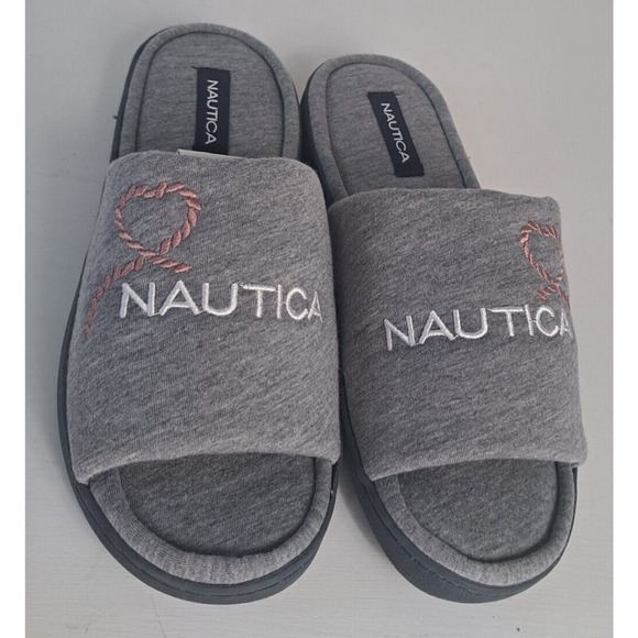 Nautica Eldridge Valentine Mule Slippers US Women's Size 7-8 Gray Open Toe - Picture 2 of 7